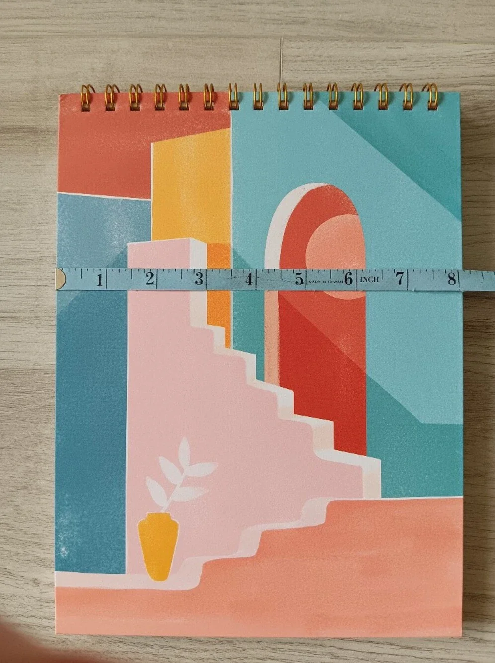 Clementine Paper Spiral Bound Top Flip Hardcover Notebook Blue Pink Lined Pages
